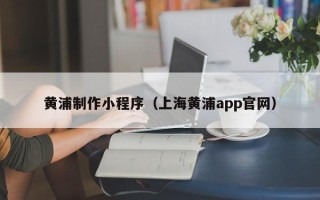 永安黄浦制作小程序（上海黄浦app官网）
